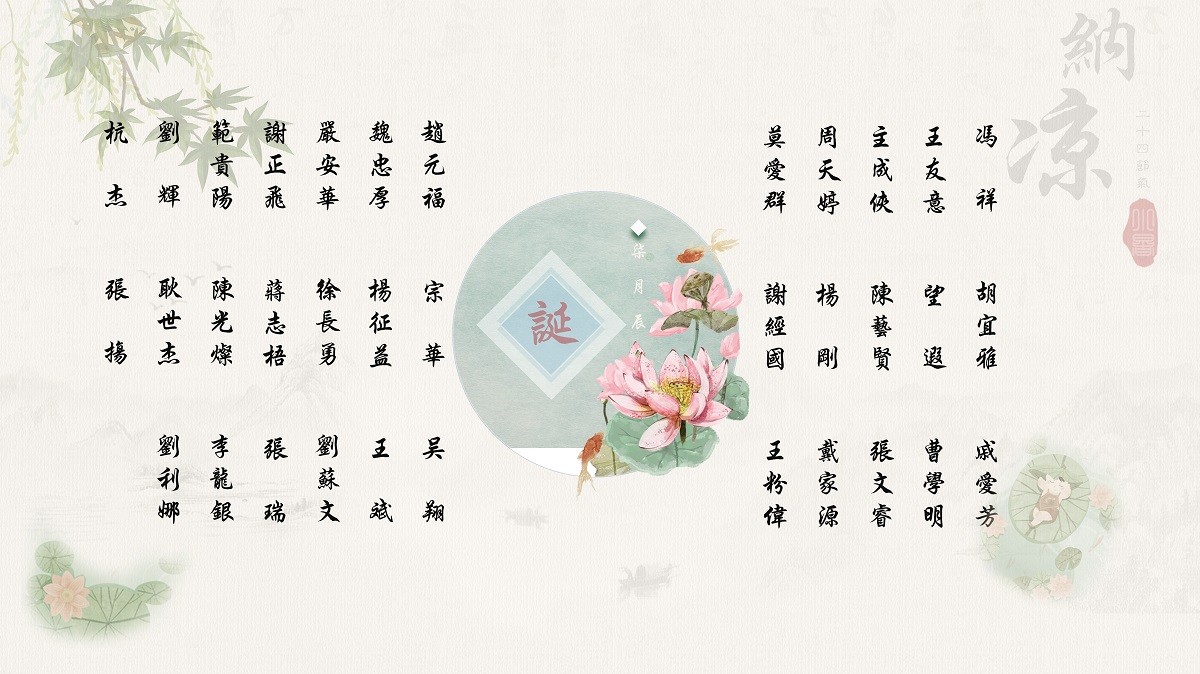 【生日祝福】恭祝07月生日的員工生日快樂！