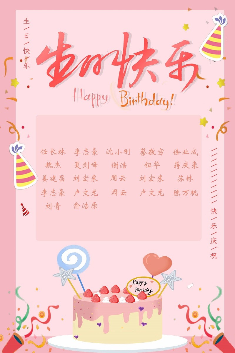 【生日祝福】恭祝08月生日的員工生日快樂！